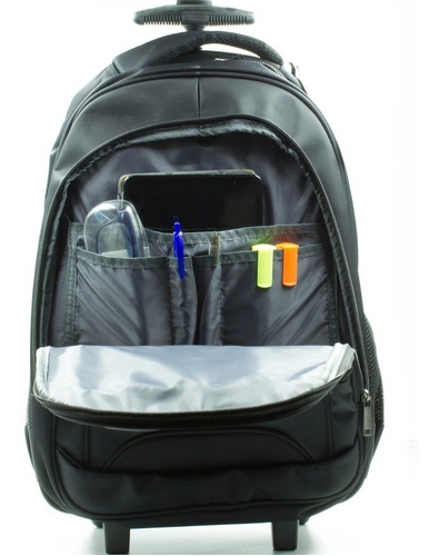 Imagen 8 de 10 de Mochila Biwo Con Carro 2 Ruedas Portanotebook Carry On