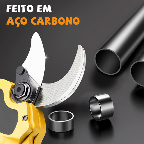 Tesoura Alicate Poda Galho Árvore Elétrica Tesoura 30mm 21v Preto