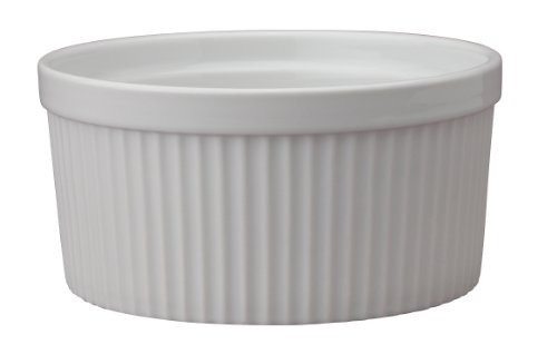 Souffle De Hic, Porcelana Blanca Fina, 6 Pulgadas, 32 Onzas,