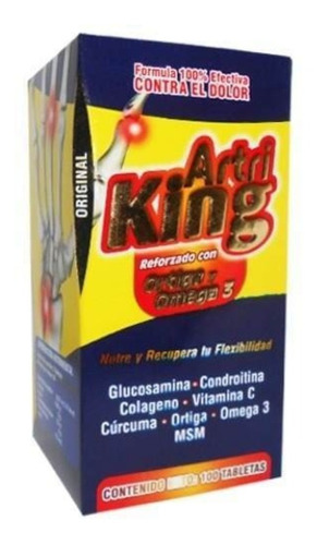 Suplemento en comprimidos Artri King  Ortiga & Omega 3 en botella 100 un