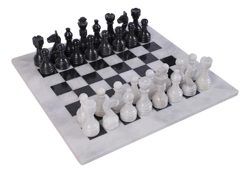 Juego De Ajedrez De Mármol De Lujo 15 Pulgadas Elaborado