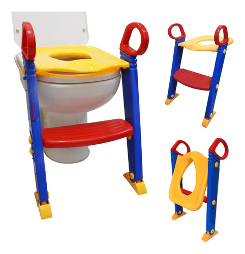 Troninho Infantil Escada Dobrável Assento Redutor Vaso
