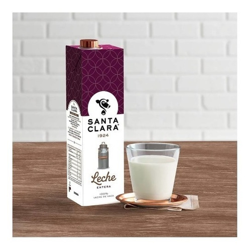 Leche Santa Clara Entera 1l 6pzs Pack