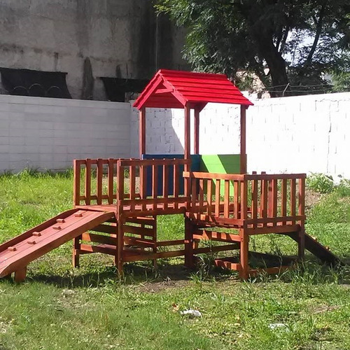 Juego De Madera Exterior Con Torre Y Tobogán