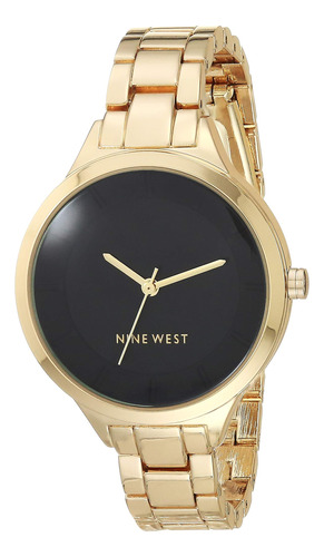 Reloj Nine West Nw/2224bkgb De Cuarzo Japonés Para Mujer