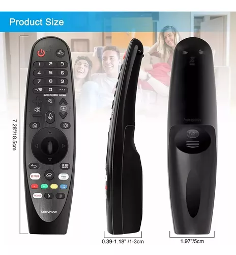  Control remoto universal para LG Smart TV Magic Remote (sin  función de voz, sin función de puntero) compatible con todos los modelos  para LG TV : Electrónica