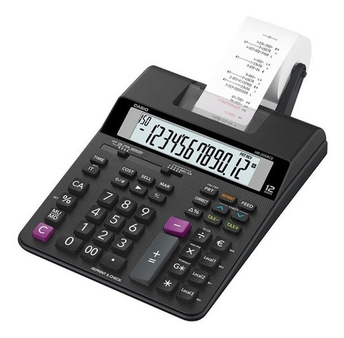 Calculadora Con Impresora Casio Hr-200rc Lcd 12 Dígitos