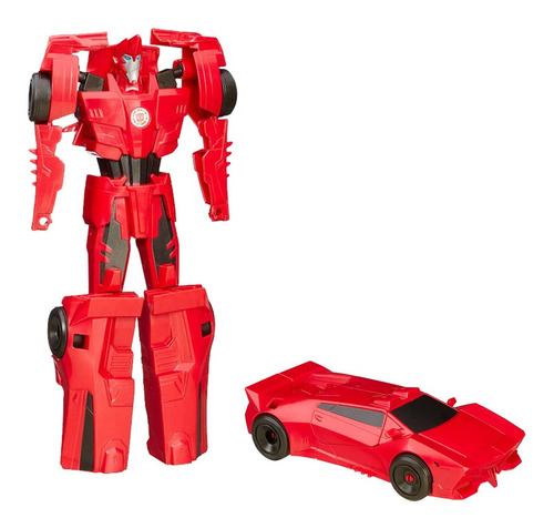 Figura Acción Hasbro Transformers Robots Sideswipe Rojo Ub