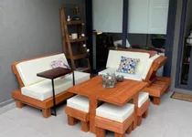 Comprar Juego Jardín Exterior Sillones De Madera Muebles Jardín Barb