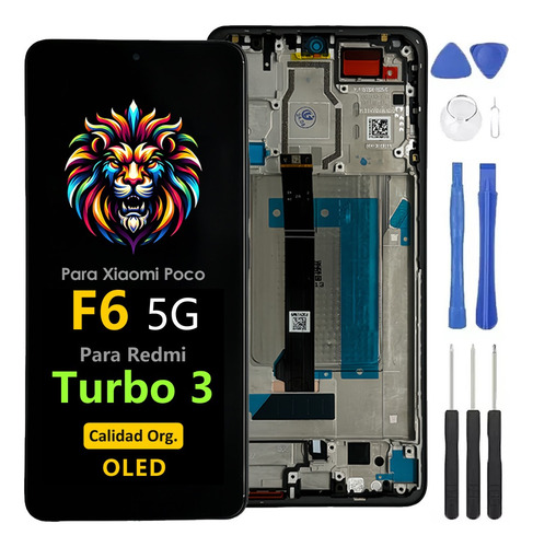 Pantalla Display Original Oled Con Marco Para Xiaomi Poco F6