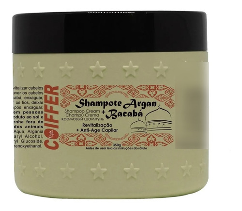 Imagem 1 de 5 de Shampote Argan Coiffer 350g Shampoo Hidratante Em Creme