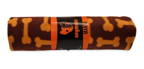 Cobertor Manta Soft Pet Para Cães E Gatos 75x75cm Cor Ossinho Marrom