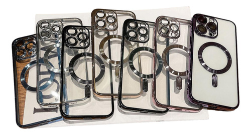 Funda Magnetica De Goma Para iPhone 13 Pro Max + Mica Case