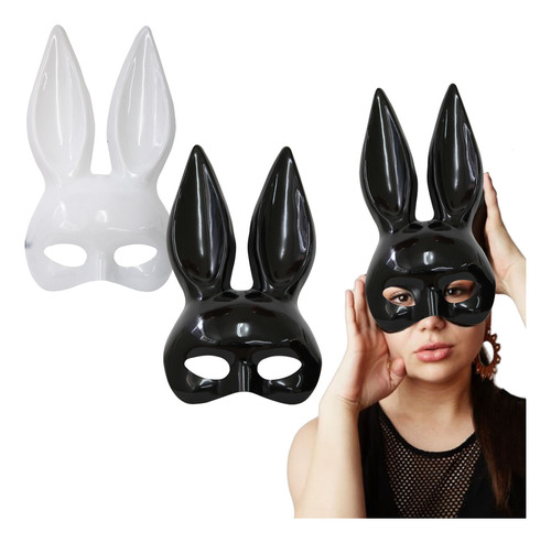 12 Máscara Orejas Conejita Playboy Antifaz Halloween Cosplay