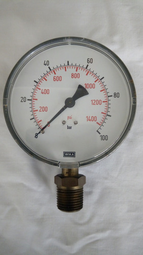 Manometro Wika 4 0-2300 Psi/bar, Baja 1/2 Npt