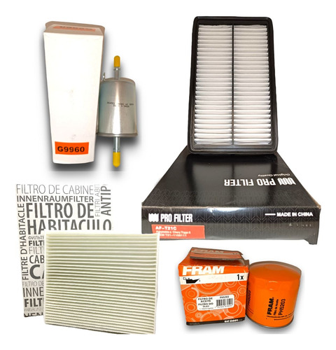 Kit 4 Filtros Chery Tiggo 5 2.0 2016 2017 2018 2019 2020 