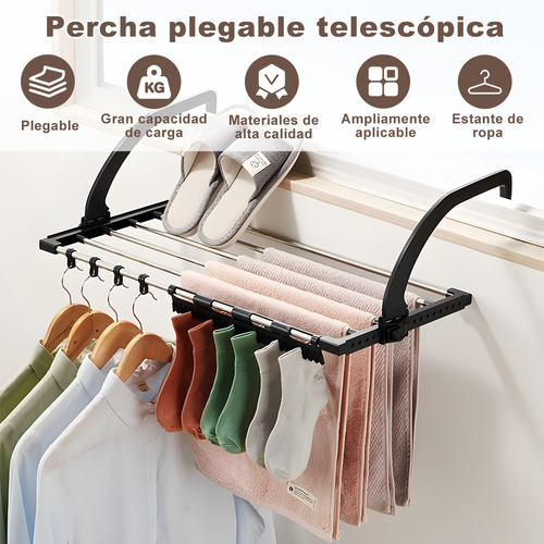 Tendedero Plegable Ropa Portátil Para Antepechos De Ventanas Y Baños