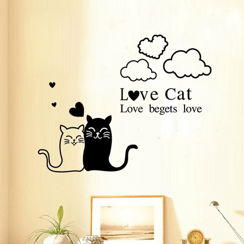 Vinilo Decorativo Love Cat Love Begets