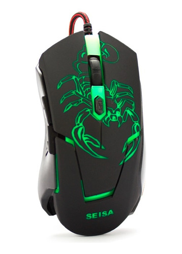 Mouse Óptico Ergonómico Gamer Usb 6d Fast Track 3200 Dpi Led