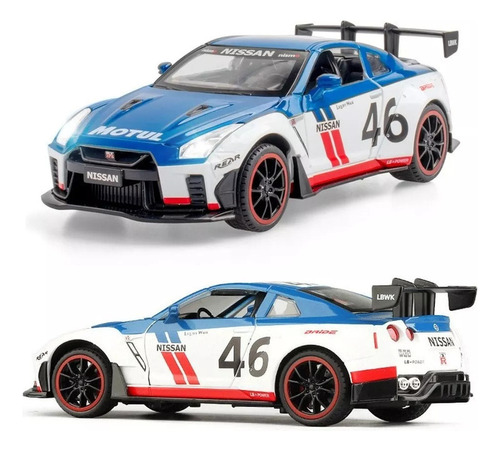 Gt R35 1/22 Miniatura Metal Coche Con Luces Y Sonido A