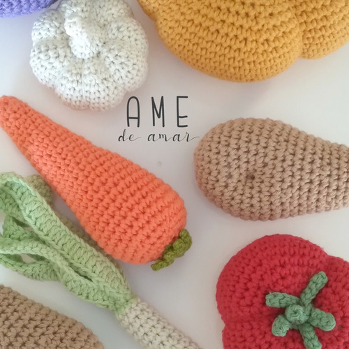 Set Verduras Tejidas Crochet - Amigurumi - Juego Infantil