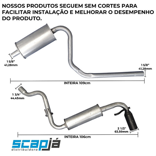 Kit Escapamento Abafador + Esportivo Fiat Uno G1 1.0 90 A 91