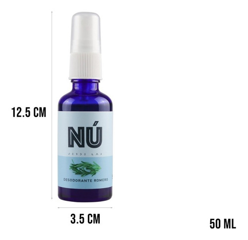 Imagen 3 de 10 de Desodorante Natural Mujer Hombre Con Romero Natural Organic