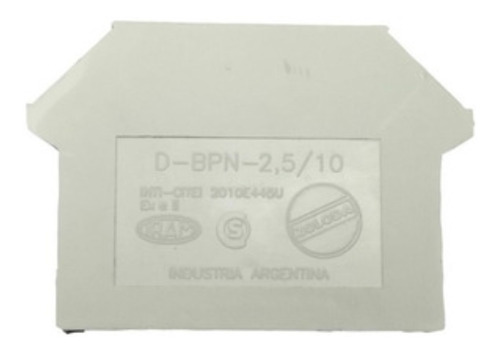 Tapa Borne De Paso D-bpn-2,5/10 Zoloda 2,5 A 10mm Pack X45un