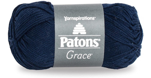 Patons Grace Yarn, 1.75 Oz, Azul Marino, 1 Bola