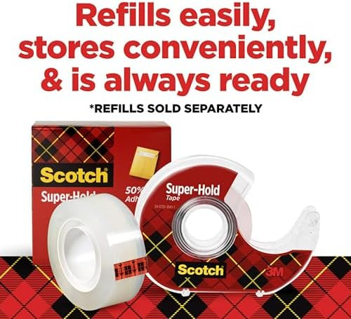 Cinta Scotch Super-hold, 2 Rollos, Acabado Transparente, 50