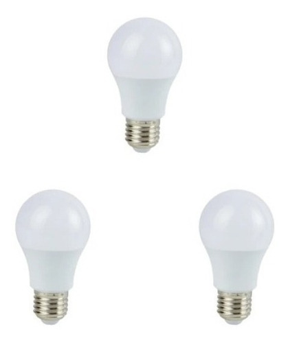 Kit 3 Piezas Foco Led Para Casa 9w Ahorradores Bombilla E27 Color de la luz Blanco frío