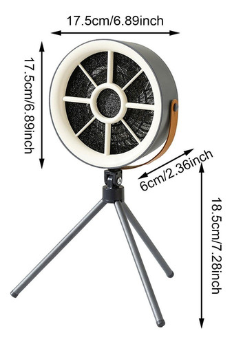 Campana Extractora Portátil Con Extractor De Aire Y Gris,usb