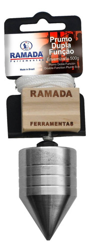 Prumo Dupla Função Aço 750g Ramada