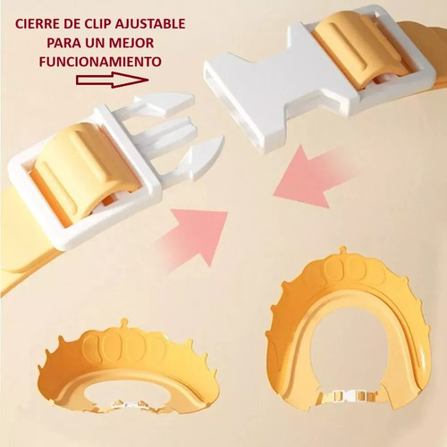 Gorro De Ducha Ajustable Para Proteger Ojos Oídos Del Bebé