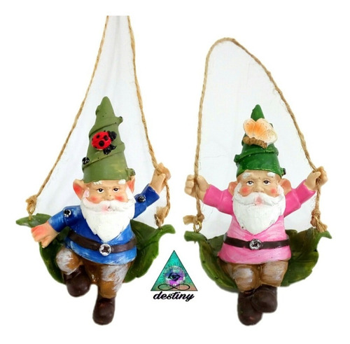 Kit Con 2 Duendes (gnomos) En Columpio - Envío Gratis