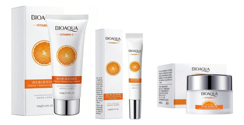 Kit Para Rostro Cremas Fácil Bioaqua Vitamina C