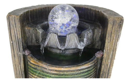 Fonte Cascata Agua Decorativa Grande Luz De Led Resina Cor Não se aplica 110V/220V (Bivolt)