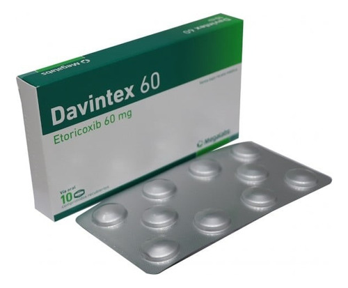 Davintex Etoricoxib 60mg 10tabs - Unidad a $6200