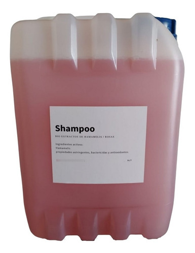 Shampoo Capilar Con Agua De Rosas, Shampoo Con Hamamelis, 5l