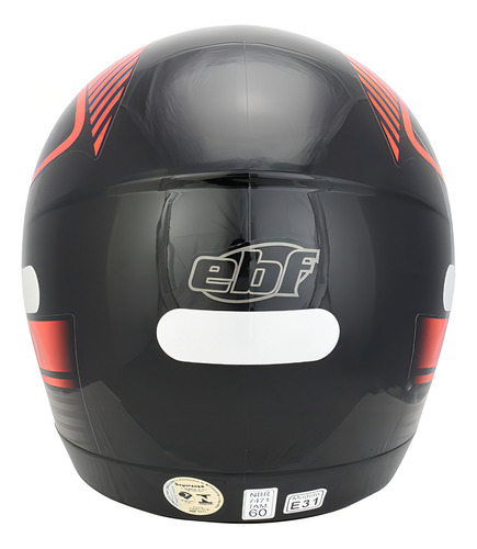 Capacete New Ebf 7 Power Preto E Vermelho Tam 60 Cor Preto/Vermelho
