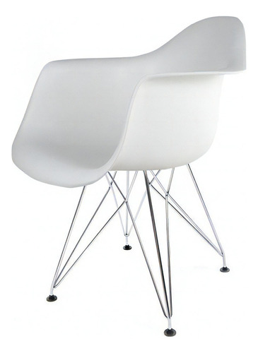 Cadeira Para Escritório Apoio Braços Eames Arm Pp Wt Cor Branco/Cinza Material do estofamento Polipropileno