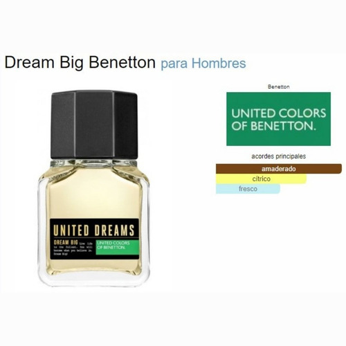 Imagen 2 de 2 de Perfume Benetton Dreams Dream Big Edt 200ml Caballero