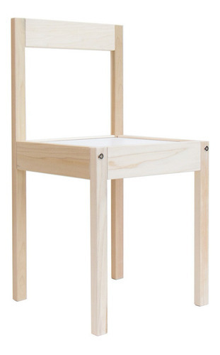 Set Mesa Y Silla Infantil Junior 6 A 12 Años Pizarron Madera Color Madera de Pino