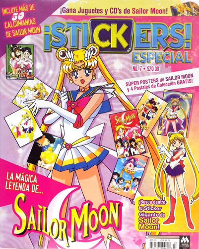 Imagen 1 de 1 de Revista Sailor Moon Con 50 Stickers 