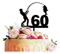 Comprar Cake Topper Adorno Torta Cumple Pesca Pescador Personalizado