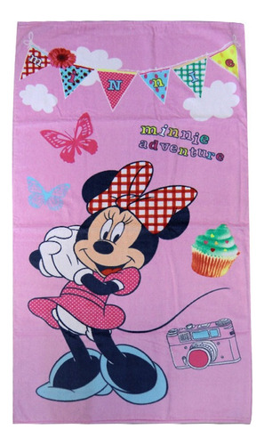 Toalla Playera Mickey Y Minnie Algodón 70 X 130 Cm