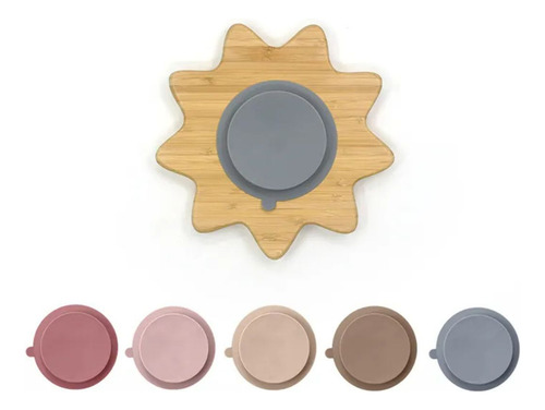 Plato De Bambú Personalizado Para Primeras Comidas Bebe Leon