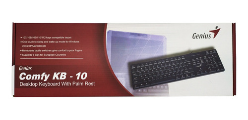 Imagen 3 de 3 de Teclado Genius Comfy Kb 10 Alambrico Usb Pc Laptop