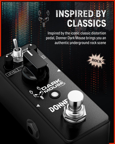 Pedal De Retardo Donner Echo Square Digital, 7 Modos, Guitar