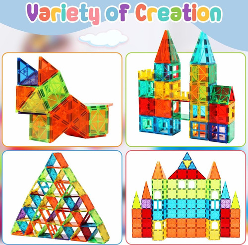 Juego Bloques Para Armar Magneticos 112 Piezas